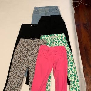 LOT of 6 pairs of girls’ leggings size M/8